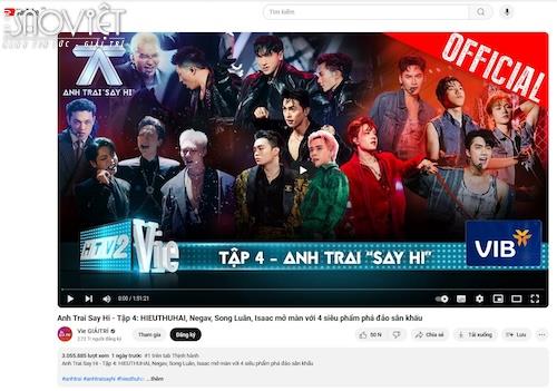 100% bài hát mới lọt Top YouTube Trending Music, Anh Trai “Say Hi” khẳng định “độ hot” của âm nhạc trendy