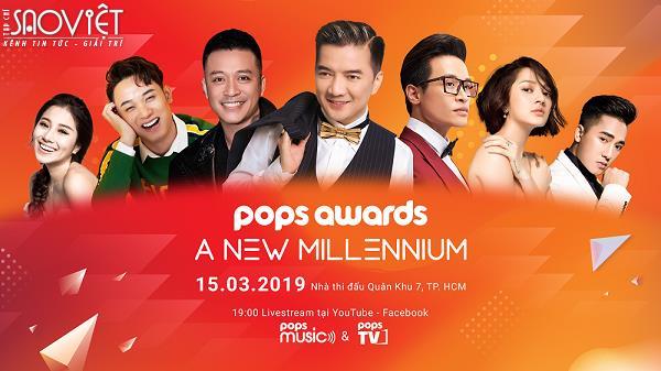 Lễ trao giải POPS Awards 2019 hứa hẹn sẽ là sự kiện hoành tráng và mãn nhãn