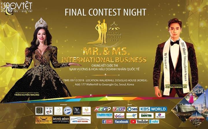 Nữ hoàng Trần Huyền Nhung cùng dàn sao khủng đến với Chung kết MR &MS International Business tại Seoul (Hàn Quốc)