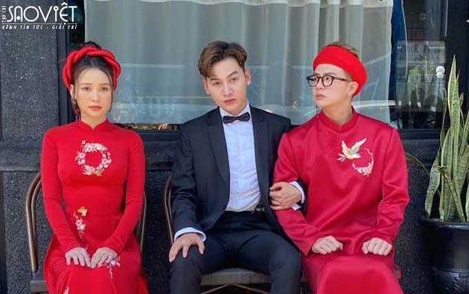 Sam “thơ thẩn” khi bị cướp vai trong chính bộ ảnh cưới của mình tại Vừa đi vừa hát