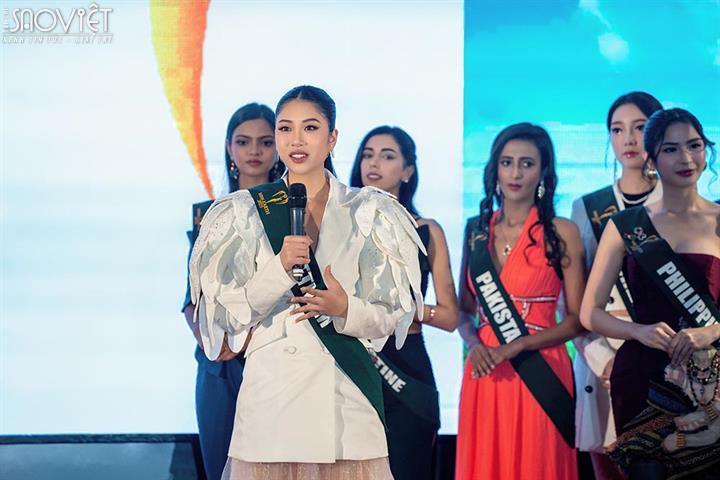 Thí sinh Miss Earth tranh tài trong phần thi Best Eco Project và Tài năng 