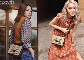 Châu Bùi, Chi Pu đọ dáng cực chất cùng túi D-Ring và trang phục đến từ thương hiệu Burberry