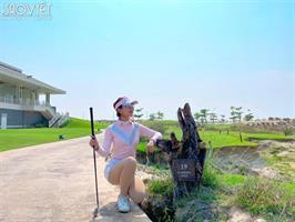 Golf Queen Hải Anh tham dự họp báo Giải Golf Danang FantastiCity Open 2021