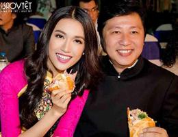 Lệ Hằng ăn vội bánh mì 