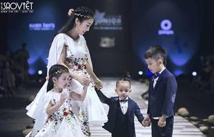 Ốc Thanh Vân cùng ba con rạng rỡ catwalk mừng 9 năm ngày mới