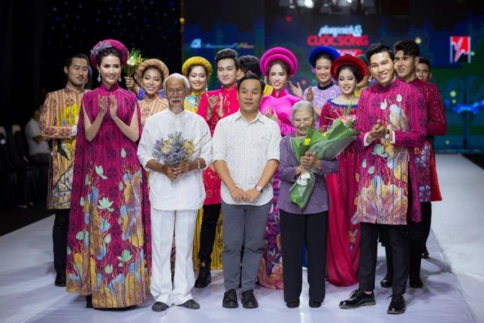 nam vuong truong ngoc tinh va hoa hau phan thi mo lam vedette trong bst dai su ao dai viet nam cua ntk viet hung