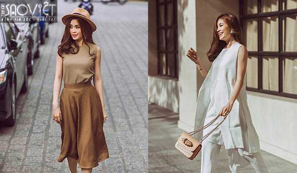 Á hậu Diễm Trang với bộ ảnh street style giao mùa